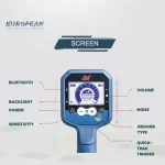 GPX 6000 control screen with menu buttons and detector settings