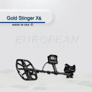 Gold Stinger X6 metal detector with search coil and control screen